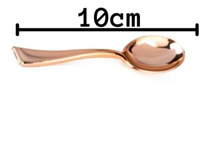 Imagem de Mini Colher Sobremesa Linha Rose Pascoa Bolo Pote 10 Cm - 20 Un