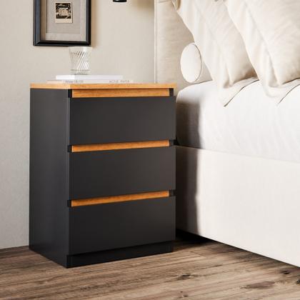 Imagem de Mini Cômoda Pequim com 3 Gavetas  Design Moderno e Funcional Para Quarto e Escritorio