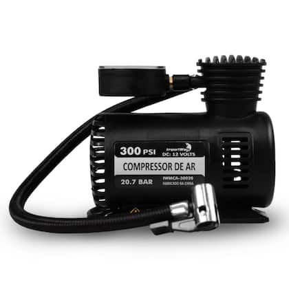 Mini Compressor Ar 300psi 12v P/ Pneu Carro Moto Bicicleta
