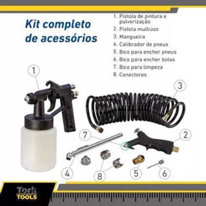 Imagem de Mini Compressor Ar Direto Jet Fácil Plus 1/3hp C/ Kit Schulz