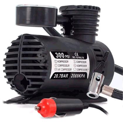 Imagem de Mini Compressor De Ar Automotivo 250psi 12v Preto C/ 3 Bicos - Over Vision