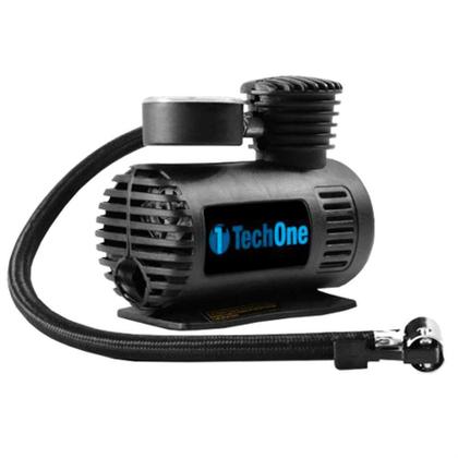 Imagem de Mini Compressor De Ar Automotivo Portátil 12v TechOne 300 Psi Com 3 Adaptadores