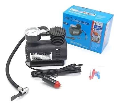Imagem de Mini Compressor de Ar Portátil Automotivo com Medidor Pressão 300 psi