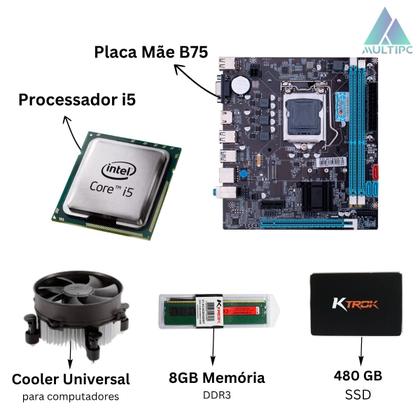Imagem de Mini Computador Slim MultiPC I5 8GB SSD 480GB Win11 Pro PC Ideal p/ Escritório, Home Office, Estudos e Navegação Rápida