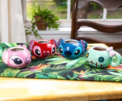 Imagem de Mini conjunto de canecas Silver Buffalo Lilo and Stitch, 4 peças de cerâmica