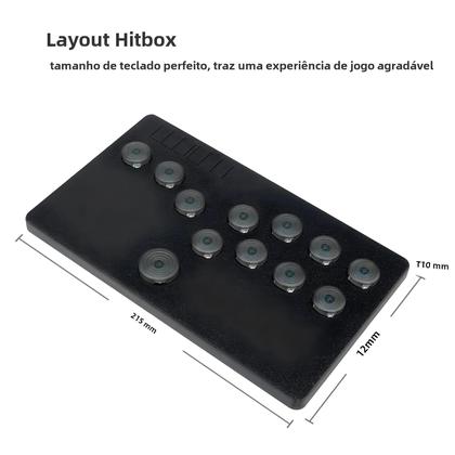 Imagem de Mini Controlador Arcade Flatbox Original - Compatível com PC, PS4, PS3, Steam, Mister e Switch