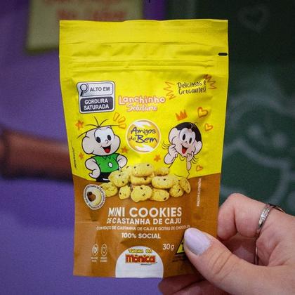 Imagem de Mini Cookies de Castanha de Caju com Chocolate 30g Turma da Monica