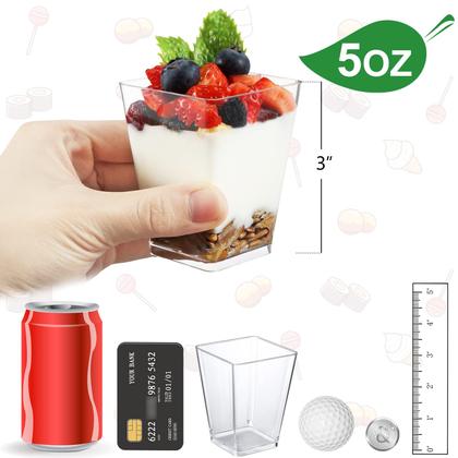 Imagem de Mini copos de sobremesa de plástico descartáveis Eupako 125 Pack 150mL