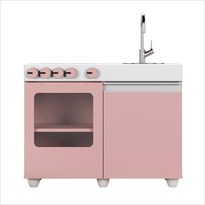 Imagem de Mini Cozinha Infantil Luli Com Pia e Fogao Rosa Branco Ofertamo