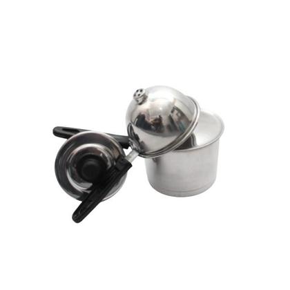 Imagem de Mini cuscuzeira para porcao individual de aluminio polido