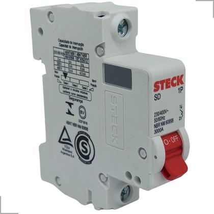 Imagem de Mini Disjuntor 1 Polo Curva C 3kA 400V 40A e 50A Steck