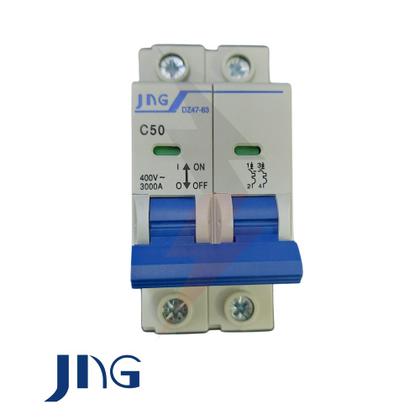 Imagem de Mini Disjuntor 2p Com Curva C De 50a Amperes Bipolar 