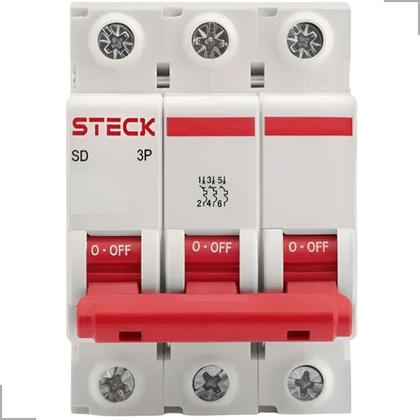 Imagem de Mini Disjuntor 3 Polos Curva C 3kA 400V 63A Steck