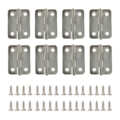 Imagem de Mini Dobradiça 24mm Com Parafuso Para Caixa Mdf 20 Unidades