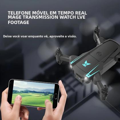 Imagem de Mini Drone 4K HD WiFi FPV RC Quadcopter Com Câmera Grande Angular, Controle De Altura, Brinquedo