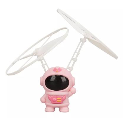 Imagem de Mini Drone Astronauta Voador Boomerang Helice LED Sensor Movimento USB Bateria Recarregavel Entretenimento Resistente Seguro Brincadeira Criança Diver