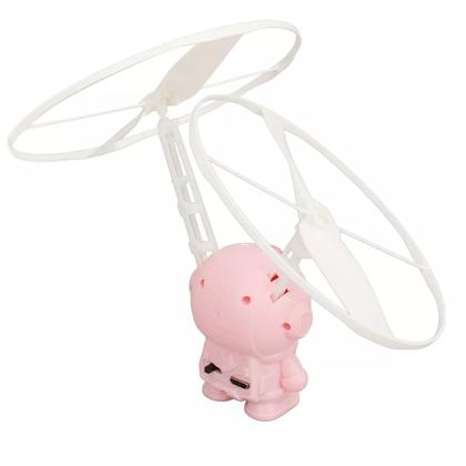 Imagem de Mini Drone Astronauta Voador Boomerang Helice LED Sensor Movimento USB Bateria Recarregavel Entretenimento Resistente Seguro Brincadeira Criança Diver