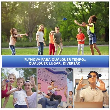 Imagem de Mini Drone Brinquedo Bola Voadora Com 360 graus Helicóptero De Brinquedo Operado À Mão Com Luzes LED