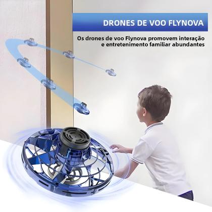 Imagem de Mini Drone Brinquedo Bola Voadora Com 360 graus Helicóptero De Brinquedo Operado À Mão Com Luzes LED