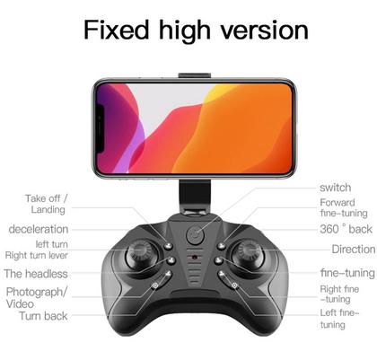 Imagem de Mini drone com câmera 4K HD WiFi FPV RC helicóptero 360