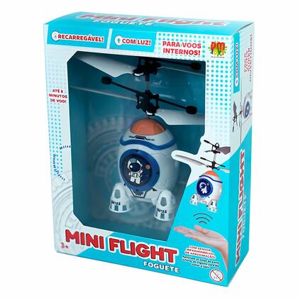 Imagem de Mini Drone Foguete Infantil Com Controle Por Sensor De Aproximação E Luz De Voo