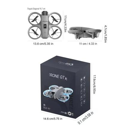 Imagem de Mini Drone GT3  Câmera HD Aérea, Posicionamento Óptico, Desvio de Obstáculos, 2 Baterias