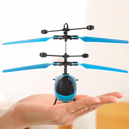 Imagem de Mini Drone Helicóptero Infantil Com Controle Por Sensor De Aproximação E Luz De Voo