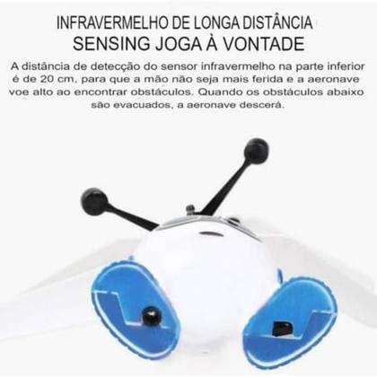 Imagem de Mini Drone Robô Helicóptero Voador Infravermelho Brinquedo Luzes LED Recarregavél