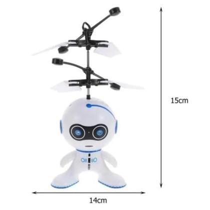 Imagem de Mini Drone Robô Helicóptero Voador Infravermelho Brinquedo Luzes LED Recarregavél