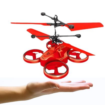 Imagem de Mini Drone Voador Vermelho Recarregável C/ Sensor de Movimento - Castela
