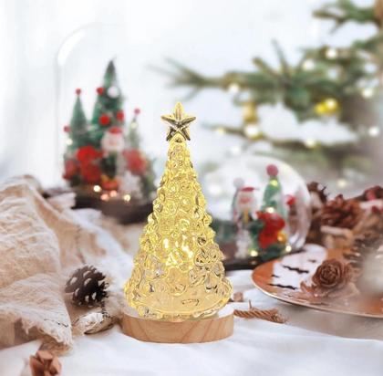 Imagem de Mini Enfeite Árvore Led De Natal Decoração De Mesa Acrílico