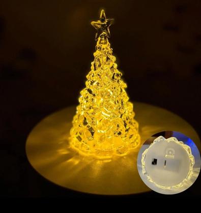 Imagem de Mini Enfeite Árvore Led De Natal Decoração De Mesa Acrílico