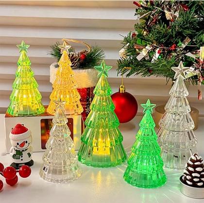 Imagem de Mini Enfeite Árvore Led De Natal Decoração De Mesa Acrílico