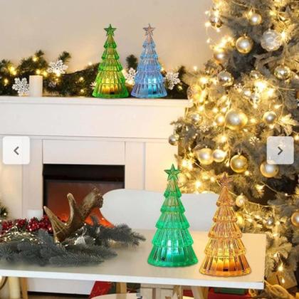 Imagem de Mini Enfeite Árvore Led De Natal Decoração De Mesa Acrílico