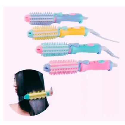 Imagem de Mini Escova Modeladora Portátil Enrola Cabelo Alisadora Bivolt