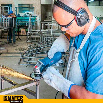 Imagem de Mini Esmerilhadeira Angular Bosch Professional Gws 850 Azul 850 W 127 V + Acessório