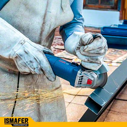 Imagem de Mini Esmerilhadeira Angular Bosch Professional Gws 850 Azul 850 W 127 V + Acessório