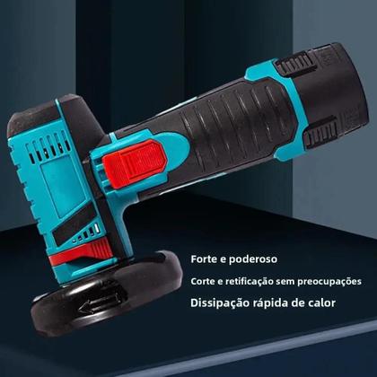 Imagem de Mini Esmerilhadeira Angular Sem Fio 12V - 19500 RPM - Bateria de Lítio