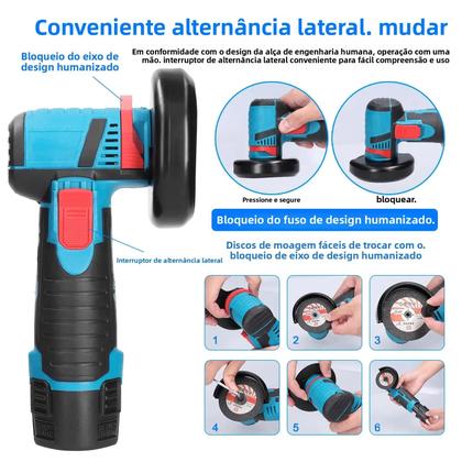 Imagem de Mini Esmerilhadeira Angular Sem Fio 12V - 19500 RPM - Bateria de Lítio