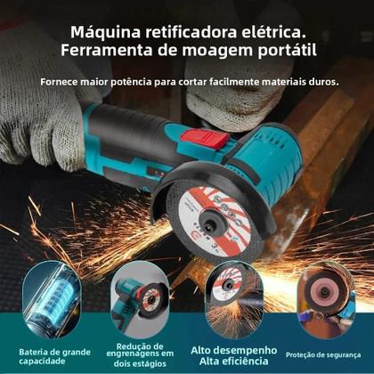Imagem de Mini Esmerilhadeira Angular Sem Fio 12V, Cortador De Grama, Máquina De Polimento Portátil,