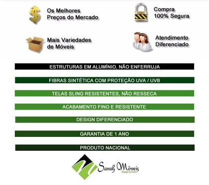 Imagem de Mini espreguiçadeira com puff para piscina jardim e varanda