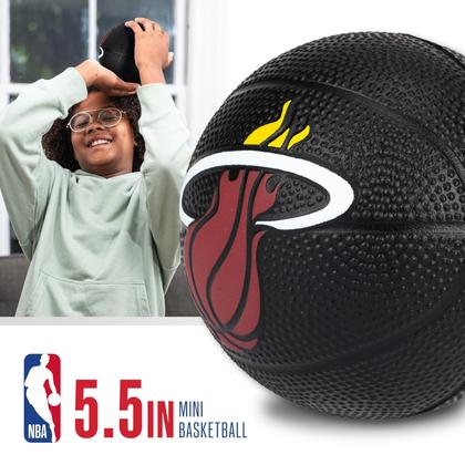 Imagem de Mini espuma de basquete Franklin Sports NBA Miami Heat Kids