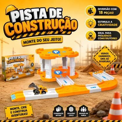 Imagem de Mini Estacionamento Didático de Montar Pista com Veículo