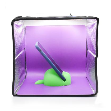 Imagem de Mini Estúdio Fotográfico Photo Studio LED USB Portátil Com 12 Cores de Fundo