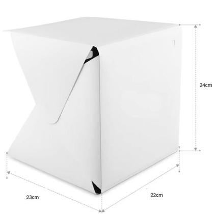 Imagem de Mini estudio fotografico portatil fotografia para ecommerce com iluminação led completo tenda fotografica usb bivolt