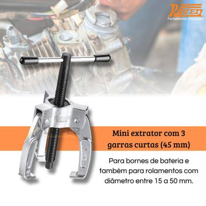 Imagem de Mini Extrator De Rolamento E Borne De Bateria 3 Garras 108005 - Raven