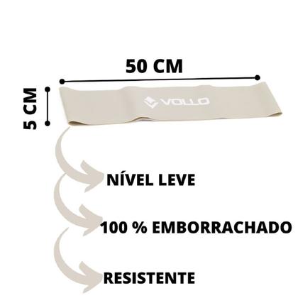Imagem de Mini Faixa de Exercício Elástica Mini Band Nível Leve Vollo