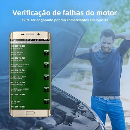Imagem de Mini Ferramenta De Diagnóstico De Carro Bluetooth OBD2 Para Android Eml327 V2.1 Leitor De Código De