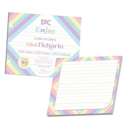 Imagem de Mini fichário Horizontal Caderno Argolado Modelos 80 Folhas