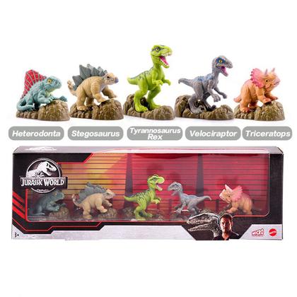 Dinosaurs フィギュア 5体セット Mini Figuras Conjunto 5 Dinossauros Jurassic World - Mattel